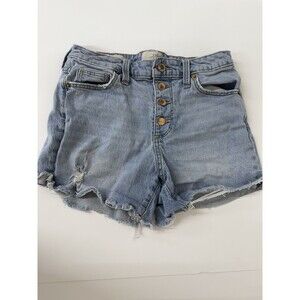 Women’s Universal Threads Button Fly Light Wash Jean Shorts Size 0/25R